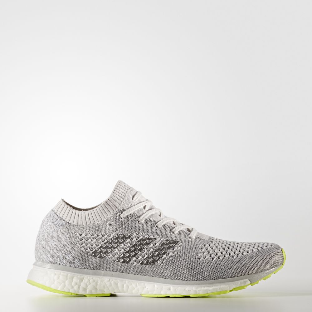 Adidas Adizero Primeknit - παπουτσια για τρεξιμο ανδρικα - Γκρι/Ασπρα/Γκρι,Μέγεθος: EU 36 – 54 2/3 (